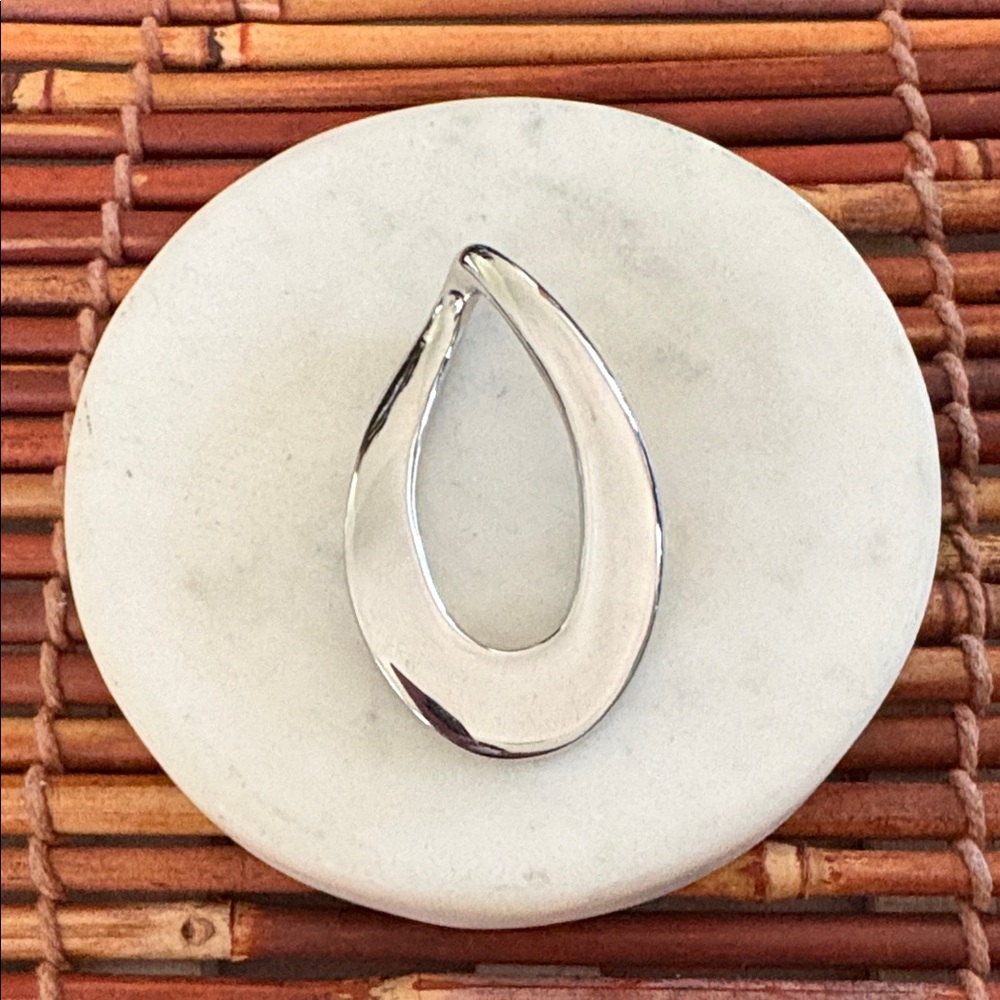 Lia Sophia Silver Teardrop Pendant